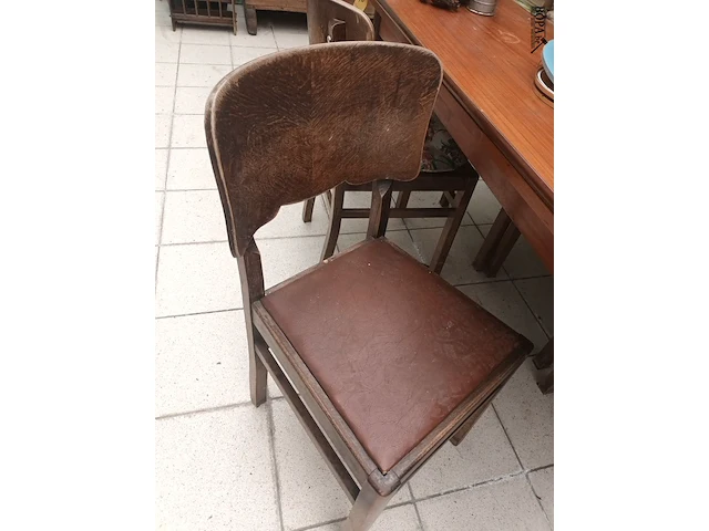 Lot 109 - antieke eetkamerstoelen. 6 stuks - afbeelding 3 van  3