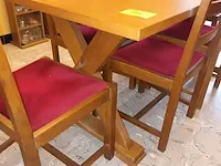 Lot 11 - houten eetkamer tafel - afbeelding 2 van  4