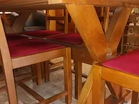 Lot 11 - houten eetkamer tafel - afbeelding 3 van  4