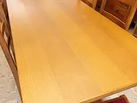 Lot 11 - houten eetkamer tafel - afbeelding 4 van  4
