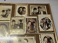 Lot 110 - kader met diverse wenskaarten van laurel & hardy - afbeelding 2 van  3