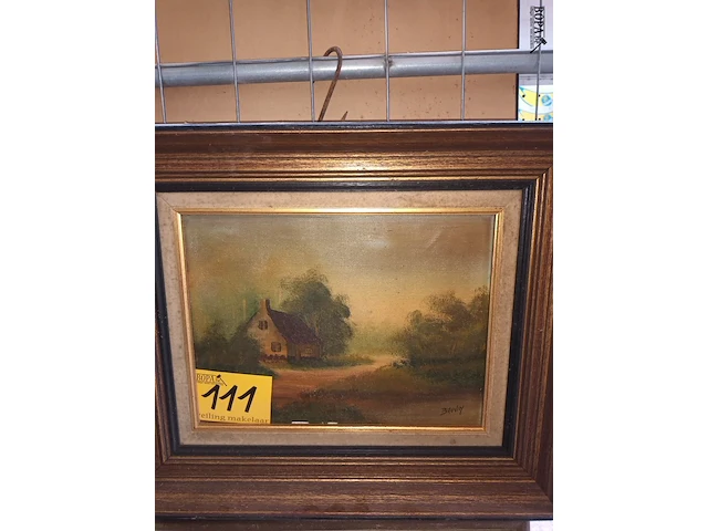 Lot 111 - schilderij landschap - afbeelding 1 van  4