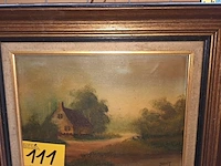 Lot 111 - schilderij landschap - afbeelding 1 van  4