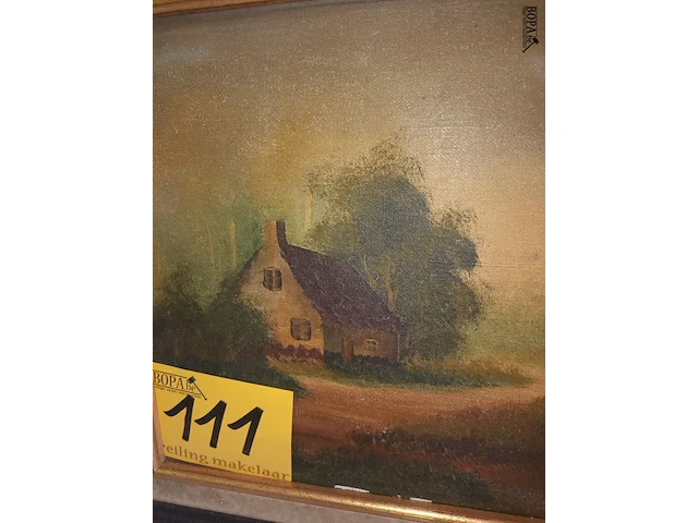 Lot 111 - schilderij landschap - afbeelding 3 van  4