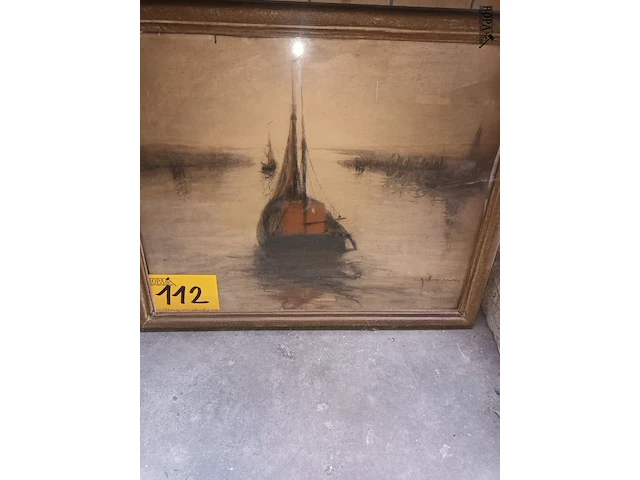 Lot 112 - kader zeilboot - afbeelding 4 van  4