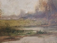 Lot 113 - schilderij boslandschap - afbeelding 6 van  9