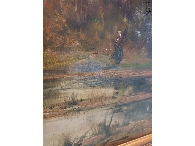 Lot 113 - schilderij boslandschap - afbeelding 7 van  9
