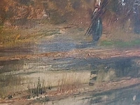 Lot 113 - schilderij boslandschap - afbeelding 7 van  9