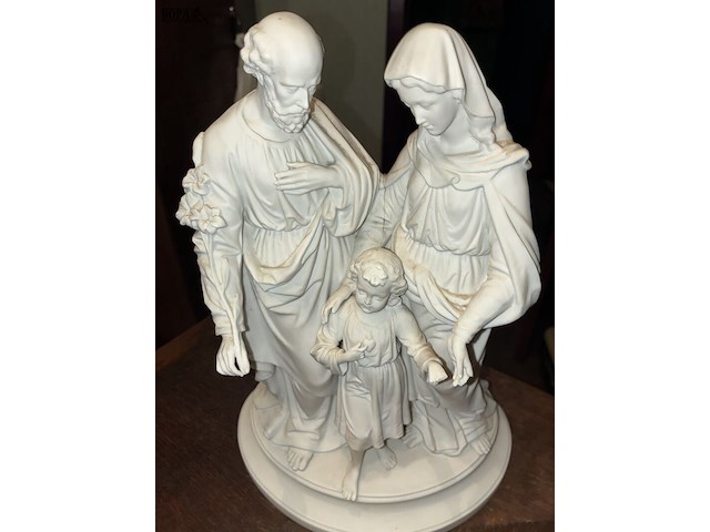 Lot 114 - beeld biscuit, heilige familie - afbeelding 2 van  4