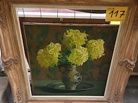 Lot 117 - schilderij bloemen - afbeelding 1 van  3