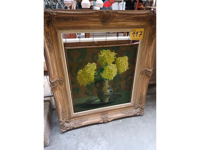 Lot 117 - schilderij bloemen - afbeelding 3 van  3