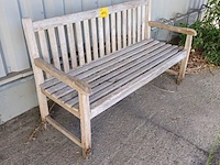 Lot 1176 - houten tuinbank - afbeelding 2 van  2