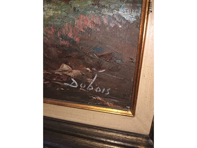 Lot 118 - schilderij huis tussen bomen - afbeelding 2 van  5