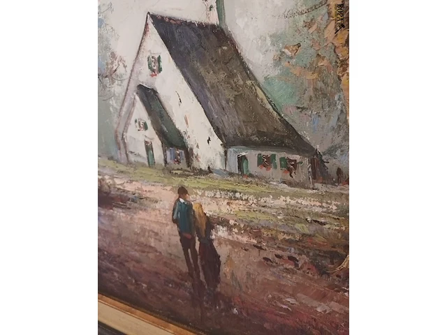 Lot 118 - schilderij huis tussen bomen - afbeelding 4 van  5