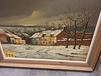 Lot 119 - schilderij sneeuwlandschap - afbeelding 1 van  4