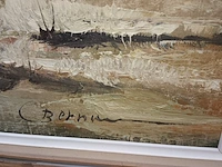 Lot 119 - schilderij sneeuwlandschap - afbeelding 2 van  4