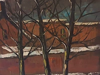 Lot 119 - schilderij sneeuwlandschap - afbeelding 4 van  4
