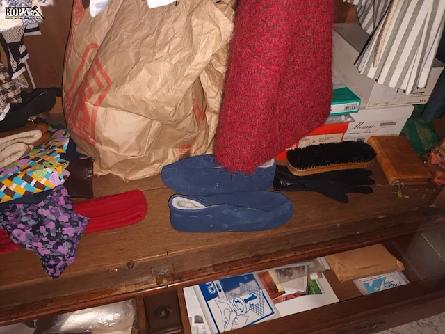 Lot 12 - kledij, sjaals en schoenen. inhoud kast - afbeelding 4 van  5