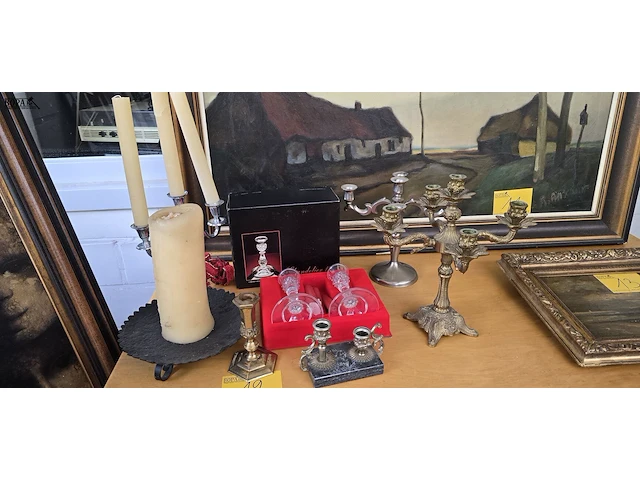 Lot 12 - lot kandelaars ong 7 stuks - afbeelding 1 van  5