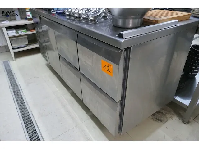 Lot 12 - rvs gekoelde werkbank - afbeelding 1 van  6