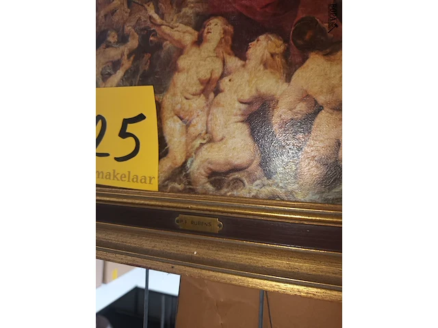 Lot 125 - kader met reproductie van rubens - afbeelding 2 van  6