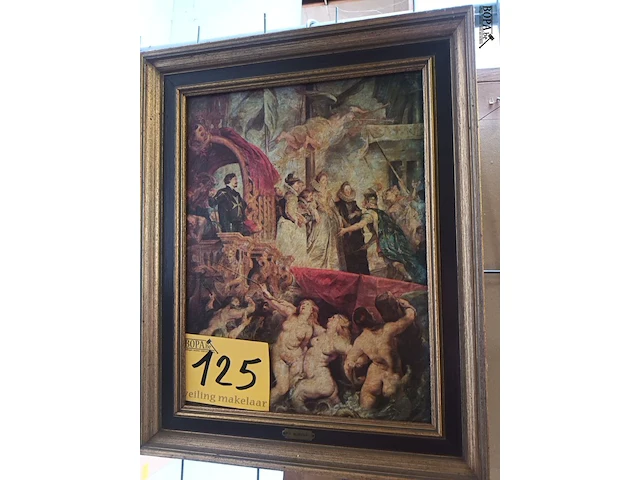 Lot 125 - kader met reproductie van rubens - afbeelding 3 van  6