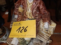 Lot 126 - beeld capodimonte. 2 stuks - afbeelding 3 van  4