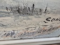 Lot 126 - groot schilderij met winterlandschap getekend 'sonia' - afbeelding 5 van  5