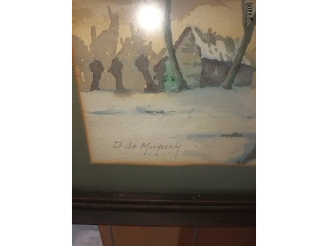 Lot 126 - kader sneeuwlandschap - afbeelding 2 van  3