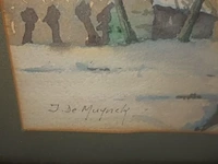 Lot 126 - kader sneeuwlandschap - afbeelding 2 van  3