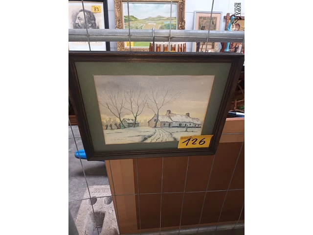 Lot 126 - kader sneeuwlandschap - afbeelding 3 van  3
