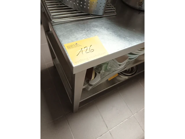 Lot 126 - rvs werktafel - afbeelding 2 van  4