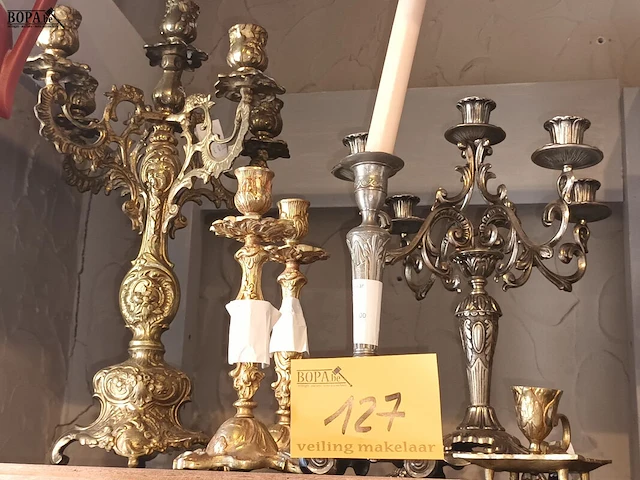 Lot 127 - kandelaars. 6 stuks - afbeelding 1 van  3