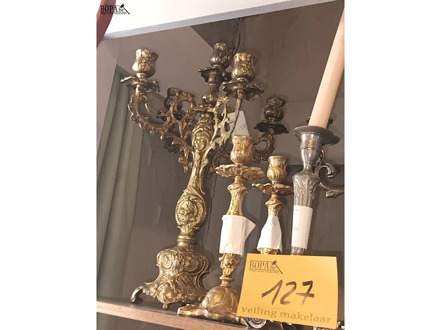 Lot 127 - kandelaars. 6 stuks - afbeelding 2 van  3