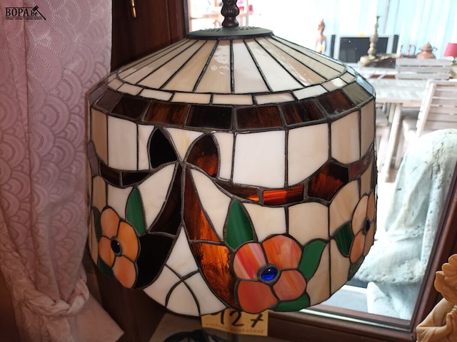 Lot 127 - lampadaire glas in lood - afbeelding 3 van  3