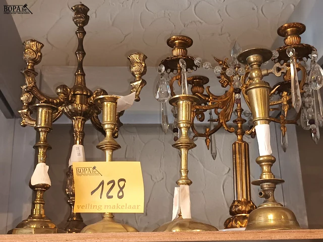 Lot 128 - kandelaars. 6 stuks - afbeelding 1 van  3
