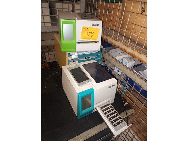 Lot 128 - labelprinters phoenix contact. 2 stuks - afbeelding 1 van  4