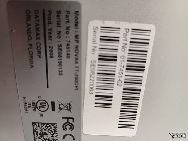 Lot 129 - datamax labelprinter (h) - afbeelding 6 van  6
