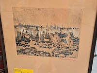 Lot 132 - reproductie van schilderij getekend a.blomme - afbeelding 1 van  4
