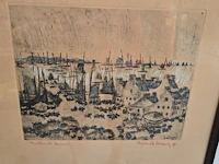 Lot 132 - reproductie van schilderij getekend a.blomme - afbeelding 2 van  4