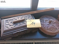 Lot 14 - houten decoratie. 12 stuks - afbeelding 5 van  6