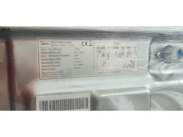Lot 14 - midea wasmachine bovenlader inverter - afbeelding 1 van  5