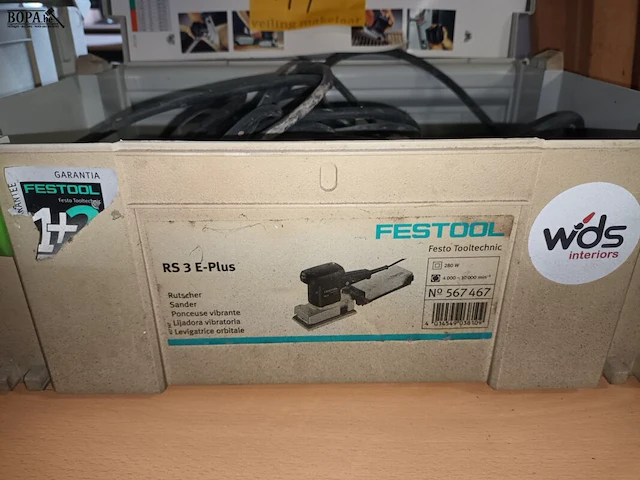 Lot 14 - vlakschuurmachine festool in koffer - afbeelding 2 van  3