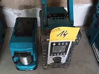 Lot 14 - werfradio en koffiezetapparaat makita - afbeelding 1 van  6