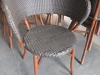 Lot 14 - wicker terras stoel hilma. 40 stuks - afbeelding 3 van  6