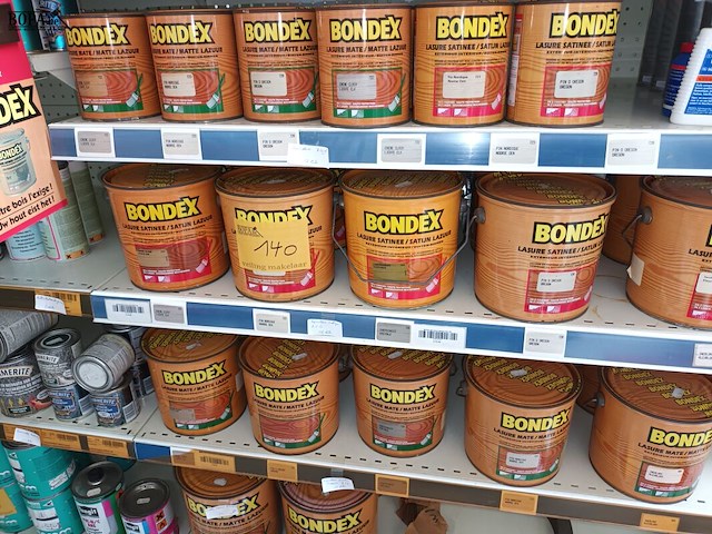 Lot 140 - bondex lazuur. 45 stuks - afbeelding 1 van  4