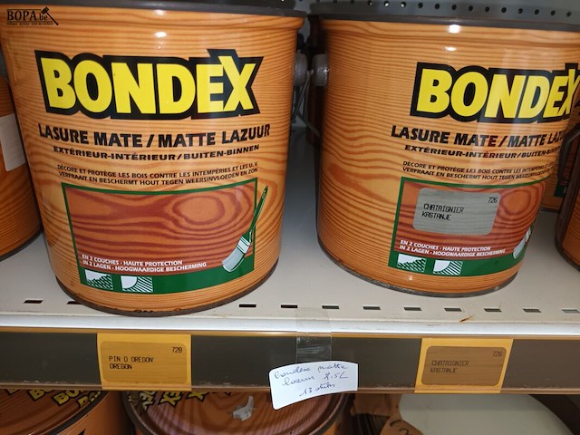 Lot 140 - bondex lazuur. 45 stuks - afbeelding 3 van  4