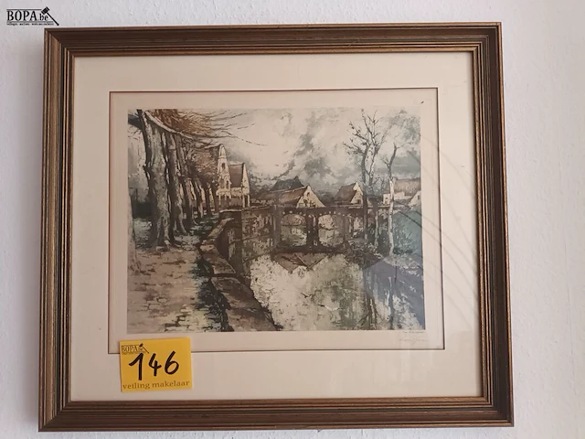 Lot 146 - kader met tekening - afbeelding 1 van  4