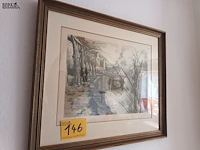 Lot 146 - kader met tekening - afbeelding 4 van  4