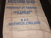 Lot 146 - katoenen zak brown mustard seed - afbeelding 1 van  3